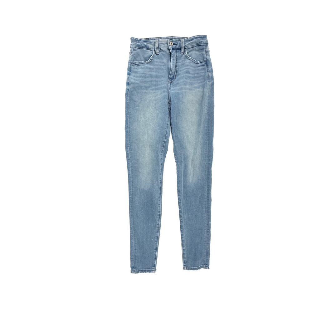 American‎ Eagle Super High Rise Jegging Women's size 2 Blue Denim Jeans